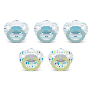 NUK Orthodontic Pacifiers, Months, 5-Pack 5 Pack 5 Count (Pack of 1)