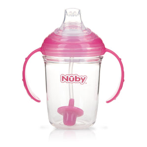 Nuby Baby Girls' 360 Grip n' Sip No-Spill Cup - pink, one size