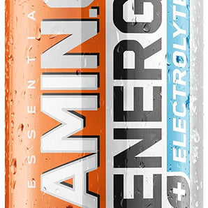 Optimum Nutrition, Essential Amino Energy + Electrolytes, Sparkling Hydrating Drink, Orange Blast, 12 oz, 12 Count