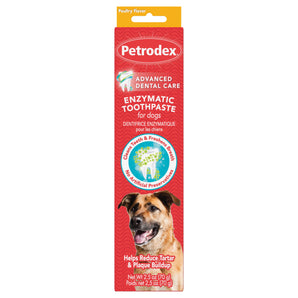 PETRODEX Enzymatic Toothpaste For Dogs, 2.5 oz, Poultry Flavor