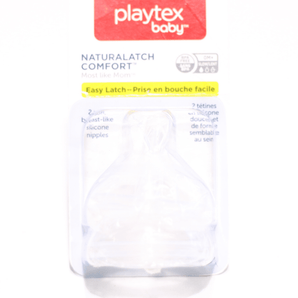 Playtex Baby NaturaLatch Silicone Baby Bottle Nipples, Fast Flow, 2 Pack