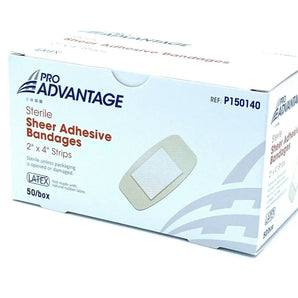Pro Advantage Band-Aids - 2 "x 4" Cloth - Box of 50