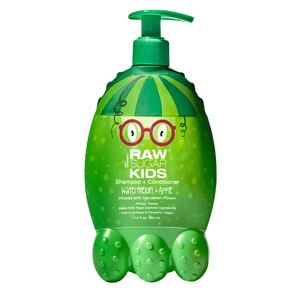 Raw Sugar Kids 2-in-1 Shampoo and Conditioner, Watermelon and Apple, 12 fl oz