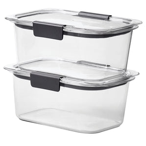 Rubbermaid Brilliance 4.7 Cup Medium Stain-Proof Food Storage Container, Set of 2