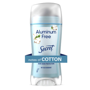 Secret Aluminum Free Deodorant for Women, Cotton, 2.4 oz