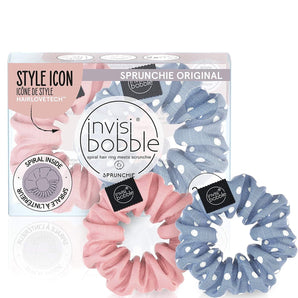 Sprunchies Invisibobble Hair Tie Scrunchies with Spirals Softer on Hair, 2 Pack