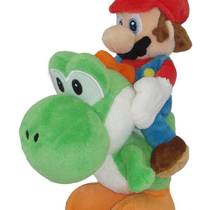 Super Mario Bros 807184 8 in. Super Mario Bros Riding Yoshi Plush Toy