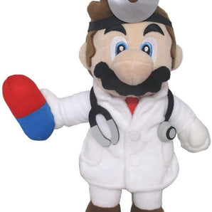 Super Mario Bros 872422 10 in. Super Mario Bros. Doctor Mario Plush Figure