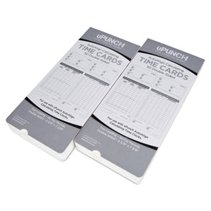 Time Card for uPunch, HN2000, HN4000, HN4600 Bundle, 100/Pk -PPZHNTCL2100