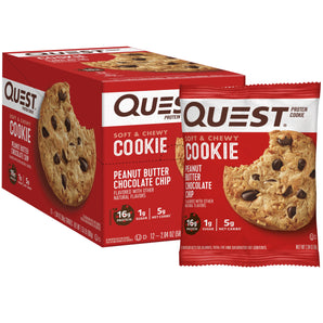 Quest Protein Cookie, Keto Friendly, Peanut Butter Chocolate Chip, 12 Count