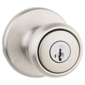 Kwikset 400T-S Tylo Single Cylinder Keyed Entry Knobset - Nickel