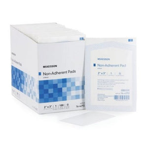 McKesson Non-Adherent Wound Dressing Pads - Absorbent, Sterile, 2 in x 3 in, 100 Count, 1 Pack