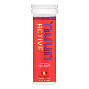 Nuun Hydration Drink Tab - Active - Fruit Punch - 10 Tablets - Case of 8