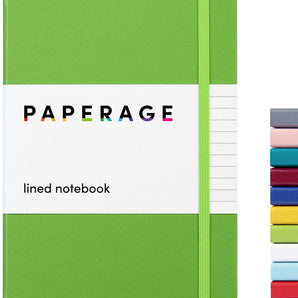 Paperage Lined Journal Notebook, Hard Cover, Medium 5.7" x 8"