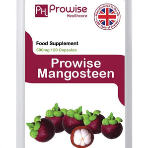 Mangosteen 500mg 120 Capsules-Superfood Antioxidant Health Supplement to Support Immune System – UK Manufactured | GMP Standards by Prowise Healthcare