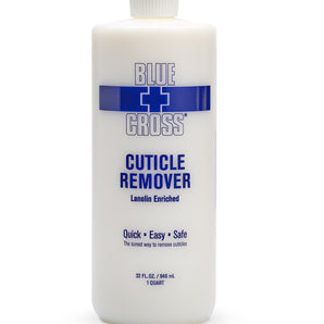 Blue Cross Professional Nail Care, Hydrating, Moisturizing, Strengthening Cuticle Remover Liquid with Lanolin for Brittle Nails, Hang Nails + Dry Cuticles, Made in USA, 32 ounce