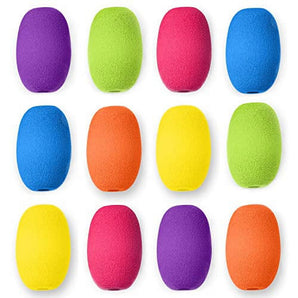 Pencil Grips Egg for Kids and Adults  12-Pack  Colorful  Cushioned Holders for Handwriting  Drawing  Coloring   Ergonomic Right or Left-Handed Use