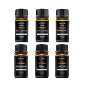 Gentlemen's Set Of 6 X10ml Premium Grade Fragrance Essential Oil Gift Set