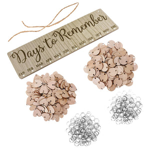 Popvcly Family Birthday Board Reminder Wall Wooden Calendar Listing DIY Home Decoration Hanging Calendar 1PC Type A3