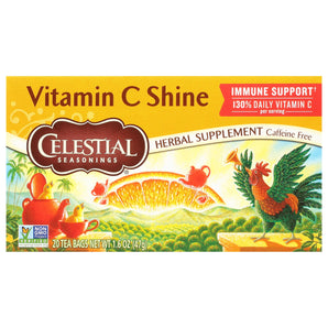 Celestial Seasonings Vitamin C Shine Caffeine-Free Herbal Tea Bags, 20 Count
