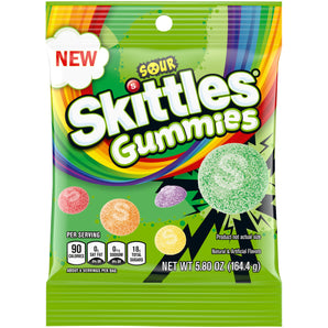 Skittles Sour Gummies Chewy Candy - 5.8 oz Bag