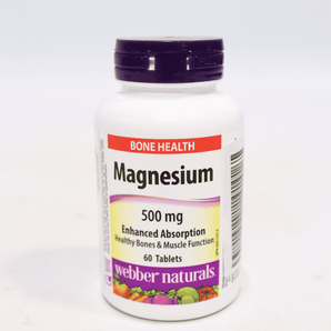 Webber Naturals® Magnesium, Enhanced Absorption, 500 mg, 60 Tablets