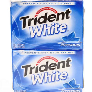 trident white gum, peppermint, 12-piece packages (pack of 12)