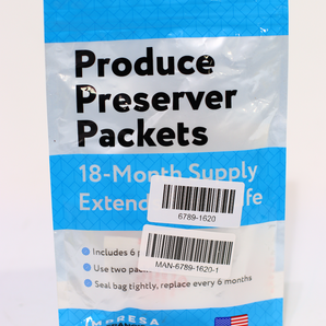 Produce Preserver Packets | 18-Month Supply, Extends Shelf Life 6pc